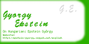gyorgy epstein business card